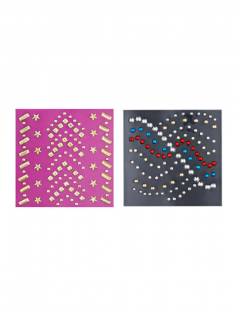 Набор стикеров для ногтей  "Драгоценный металл" Kiss Stones Studs